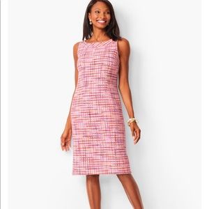 NWT RSVP Talbots Pink Multi Tweed Dress